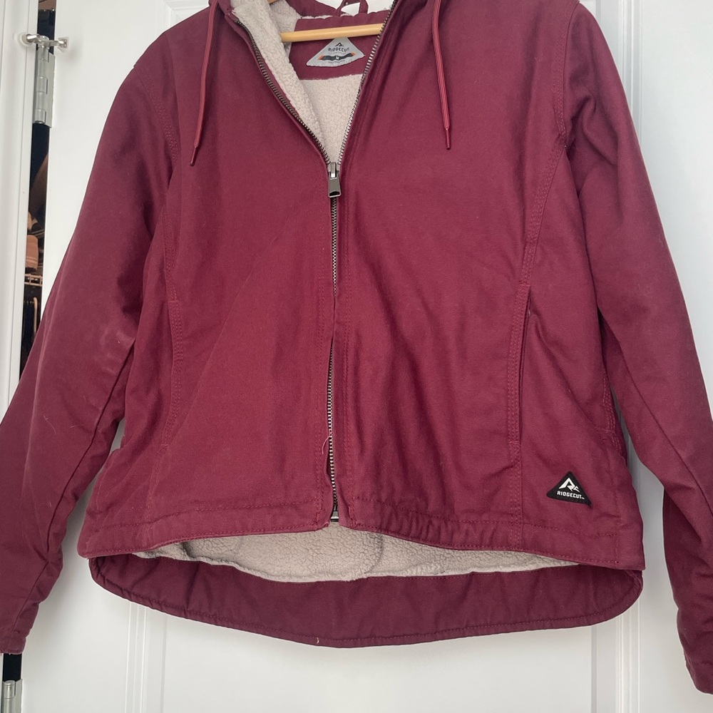 Canvas Maroon Hooded Jacket